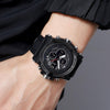 SKMEI 2065 50M Waterproof Multifunctional Men Dual Display Sports Digital Wrist Watch(Black Gold)
