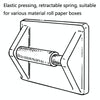 Tissue Box Plastic Retractable Shaft Core Spring Retractable Roll Paper Shaft, Style: Chrome Stretch