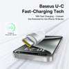Baseus 1.3m Ultra-Fast 3 in 1 3.5A Fast Charging Cable(White)