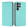 For Samsung Galaxy S23 Ultra 5G Strong Magnetic Frosted Flip Leather Phone Case(Light Blue)