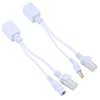 RJ45 PoE Injector Splitter Cable Set - White (2.1x5.5mm Jack)