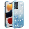 ForSamsung Galaxy A52 5G Gradient Glitter Flower All-inclusive Phone Case(Blue)