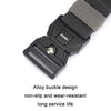 AWMN Men Outdoor Sports Alloy Snap Buckle Elastic Belt, Length: 125cm(Twill Gray)