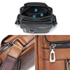 WEIXIER 8642 Men Business Retro PU Leather Handbag Crossbody Bag (Black)