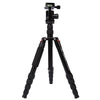 Triopo MT-2805C Adjustable Portable Aluminum Tripod with NB-2S Ball Head for Canon Nikon Sony DSLR Camera(Black)