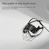 Steel Cage Style Dog Basket Wire Muzzle Protective Snout Cover with Leather Strap, Size: M(Black)