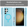 For Samsung Galaxy S23 Ultra 5G MagSafe Frosted Translucent TPU + PC Full Coverage Phone Case(Blue)