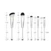 5-in-1  Metal Handle DIY Beaded Makeup Brush Set Blush Loose Powder Slanted Eye Shadow Brush, Color: Silver