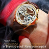 OLEVS 6661 Men Fashion Luminous Waterproof Mechanical Watch(White + Gold)