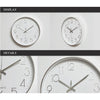 Home Office Room Modern Silent Non Ticking 12 inch Round Decorative Wall Quartz Clock (Silver)
