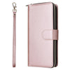 For Samsung Galaxy S25 5G 9-Card Slots Zipper Wallet Bag Leather Phone Case(Rose Gold)