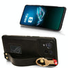 For Asus ROG Phone 8 Wristband Leather Back Phone Case(Black)