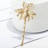 2 PCS Retro Hair Accessories Fashion Temperament Matte Bee Hair Clip(Gold)