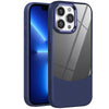 For iPhone 13 Pro Max Litchi Texture TPU Hybrid Acrylic Phone Case(Blue)