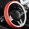 Car Steering Wheel Short Plush Winter Non-slip Grip Cover, Size: 38cm(D Shaped Silver Gray)