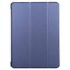 For iPad Air 2022 / 2020 10.9 Silicone 3-Folding Full Coverage Leather Case(Dark Blue)