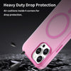 For iPhone 13 Pro Max MagSafe Frosted Translucent TPU + PC Full Coverage Phone Case(Pink)