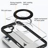 For iPhone 11 High Transparency 360 Degree Rotating Holder MagSafe Phone Case(Dark Blue)