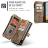 For Samsung Galaxy A36 CaseMe C30 Card Slots Zipper Wallet Leather Phone Case(Brown)
