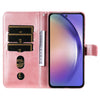For Samsung Galaxy A55 Fashion Calf Texture Zipper Leather Phone Case(Rose Gold)