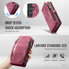 For Samsung Galaxy S25+ 5G CaseMe 008 Detachable Multifunctional Leather Phone Case(Wine Red)