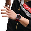 SKMEI 9128 Fashion Multifunctional 3D Large Dial Sports Wristwatch 30m Waterproof Quartz Watch(Red)