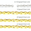 3 Pairs 11 Speed (Gold) ZH405 Mountain Road Bicycle Chain Magic Buckle Chain Quick Release Buckle