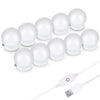 LED Mirror Front Lamp USB Adjustable Brightness Makeup Fill Light Bulbs, Power source: 10 LEDs
