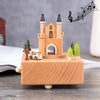 Castle Shape Home Decor Originality  Wooden Musical  Boxes