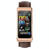 K20 1.14 inch Leather Band Earphone Detachable Life Waterproof Smart Watch Support Bluetooth Call(Brown)