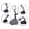 7 inch Adjustable Friction Articulating Magic Arm + Large Claws Clips with Phone Clamp (Black)