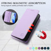 For Samsung Galaxy A24 4G Global RC01 Dual-Folded Magnetic Suction RFID Leather Phone Case(Light Purple)