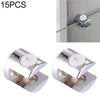 15 PCS Zinc Alloy Bright Fixed Bracket Connection 10mm Cylindrical Glass Fixing Clamp