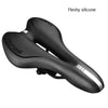 Silicone Bicycle Seat Mountain Bike Saddle Seat Cushion Comfortable Bicycle Accessories Equipment(Red)