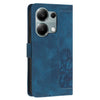For Redmi Note 13 Pro 5G Tulips Embossed Leather Phone Case with Lanyard(Blue)