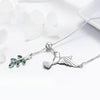 Hummingbird Greetings S925 Sterling Silver Necklace Zirconia Necklace