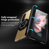 For Samsung Galaxy Z Fold3 Gold Medal Rotating Folding Series Ring Holder Phone Case(Gold)