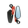 Electric Bike Motorcycle Modified Reversing Retro Rearview Handle Mirror All Aluminum Reflective Rearview Mirror(Red)