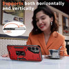 For Samsung Galaxy S25 5G Ring Holder PC Hybrid TPU Phone Case(Red)