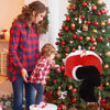 Christmas Tree Decoration Santa Claus Elf Legs Plush Door Decor Christmas Home Hanging Ornaments(Red)