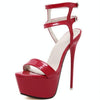 Sexy Nightclub Super High Heels, Size:43(Red)