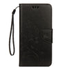 For iPhone XR Embossed Butterfly Pattern Horizontal Flip Leather Case with Card Slot & Holder & Wallet & Lanyard (Black)
