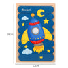 QBT01 Children Double-Sided Wooden Puzzle Bar Puzzle Toy(Little Red Riding Hood + Big Big Wolf)