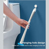 Disposable Toilet Brush Long Handle Cleaning Brush With Base Hanging Toilet Brush Set(White)