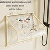 Bathroom Hanging Bag Foldable Transparent With Lid Waterproof Clothes Socks Storage Bag, Color: Large Beige