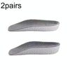 1.5cm+2.5cm 1pair Each Cashmere Boost Height Increased  Half Insoles Warm Insoles(Gray)