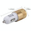 10 PCS Car Auto 5V Dual USB 2.1A/1A Cigarette Lighter Adapter for Most Phones(Gold)