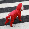 Waterproof Dog & Cat Raincoat with Visor & Shoes, XL Black