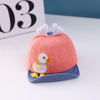 C0330 Cartoon Duck Shape Baby Peaked Cap Spring Baby Cotton Cap, Size: 46cm Adjustable(Orange)