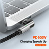 ENKAY 2 in 1 PD 100W / 27W 180 Degrees Rotation Magnetic Type-C / 8 Pin Fast Charging Data Cable with LED Light, Length:1m